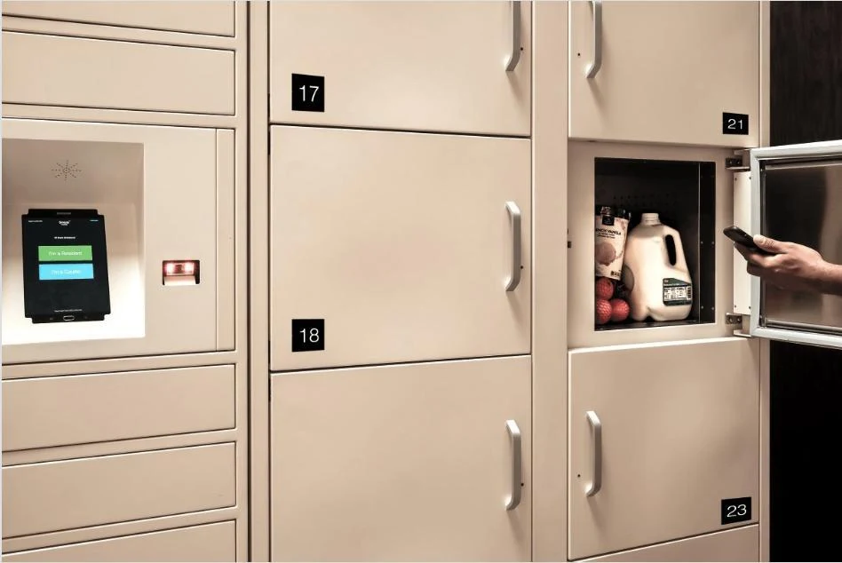 Tủ Smart Locker giữ thực phẩm cho khách nhận hàng